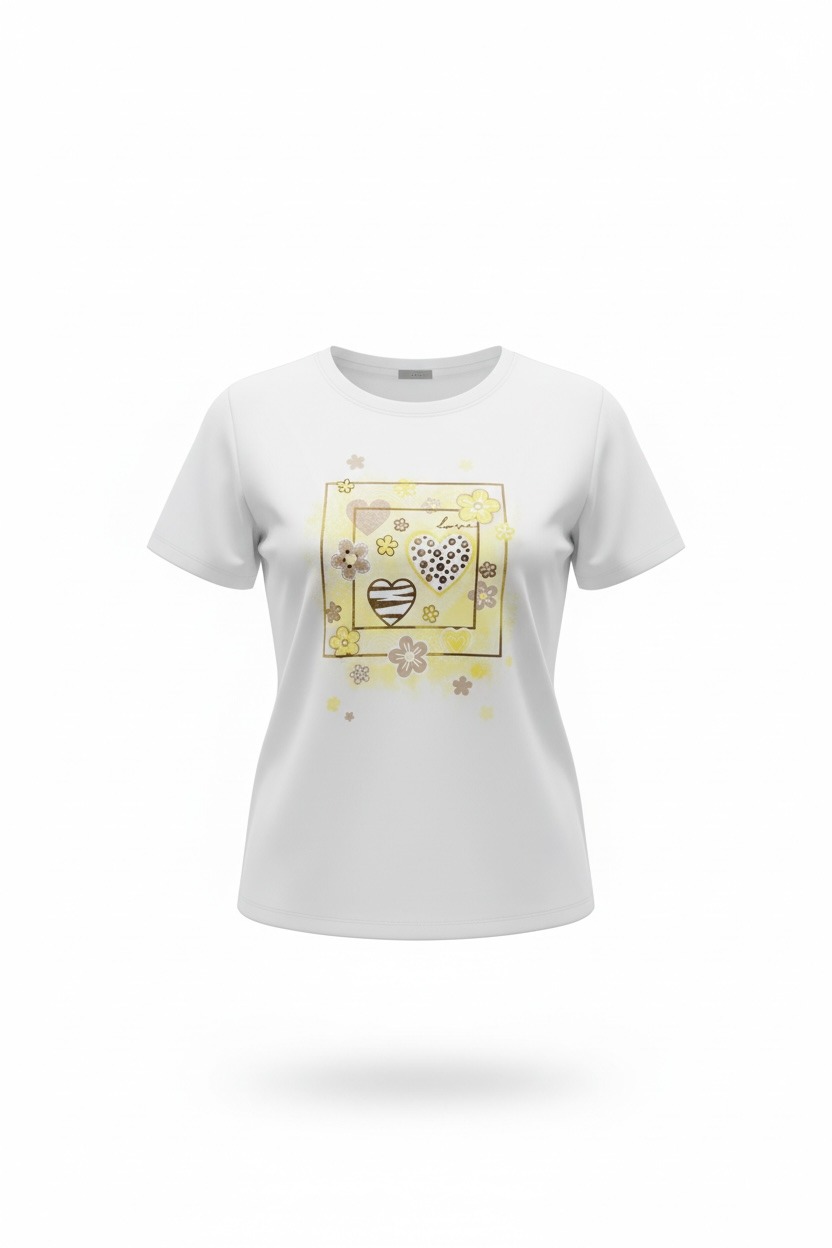 T-shirt over cuore