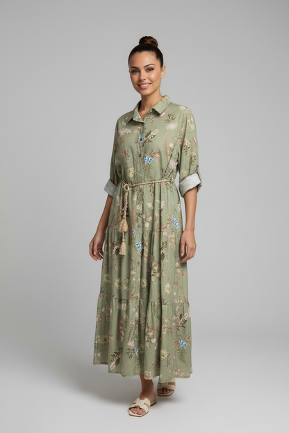 Vestito lungo in 100% cotone