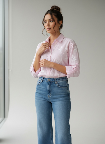 Camicia ricamo Tulum