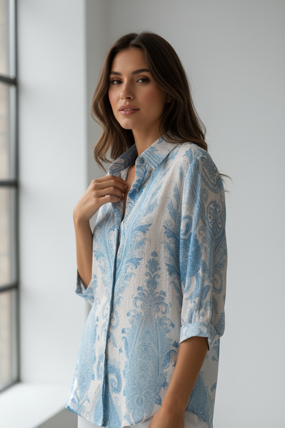 Camicia stampa cachemire