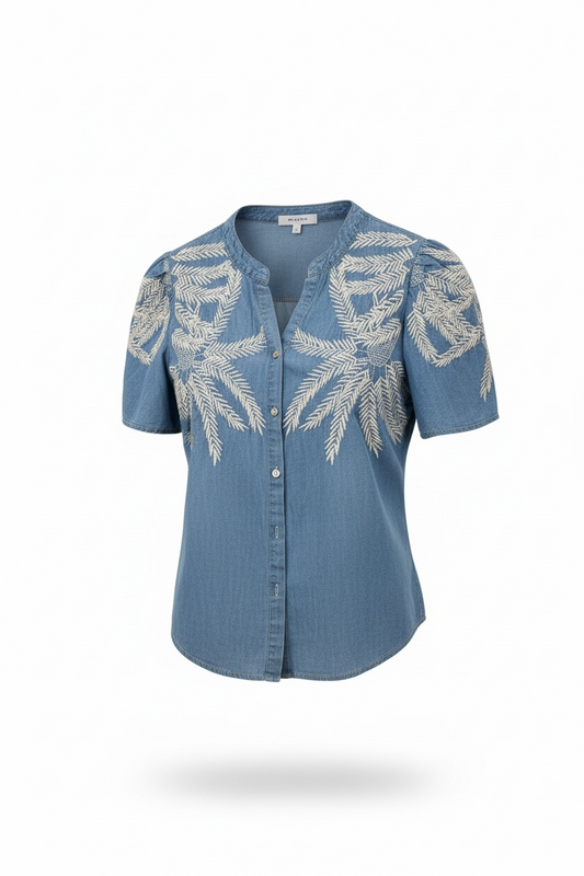 Camicia manica corta ricamo Viky