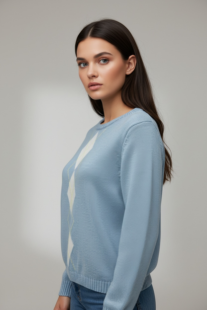 Maglia girocollo rombi