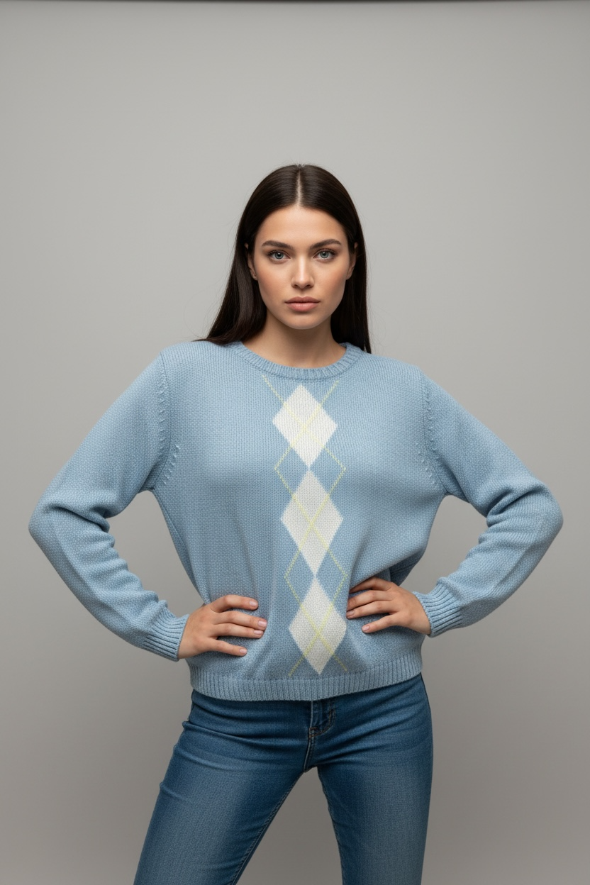 Maglia girocollo rombi